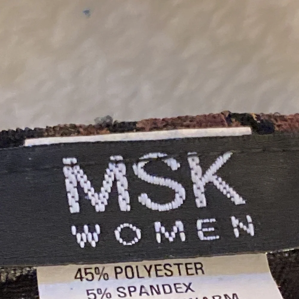 MSK Jacket Textured Floral Gold Beaded Fringe Hem Black Purple - Picture 4 of 9